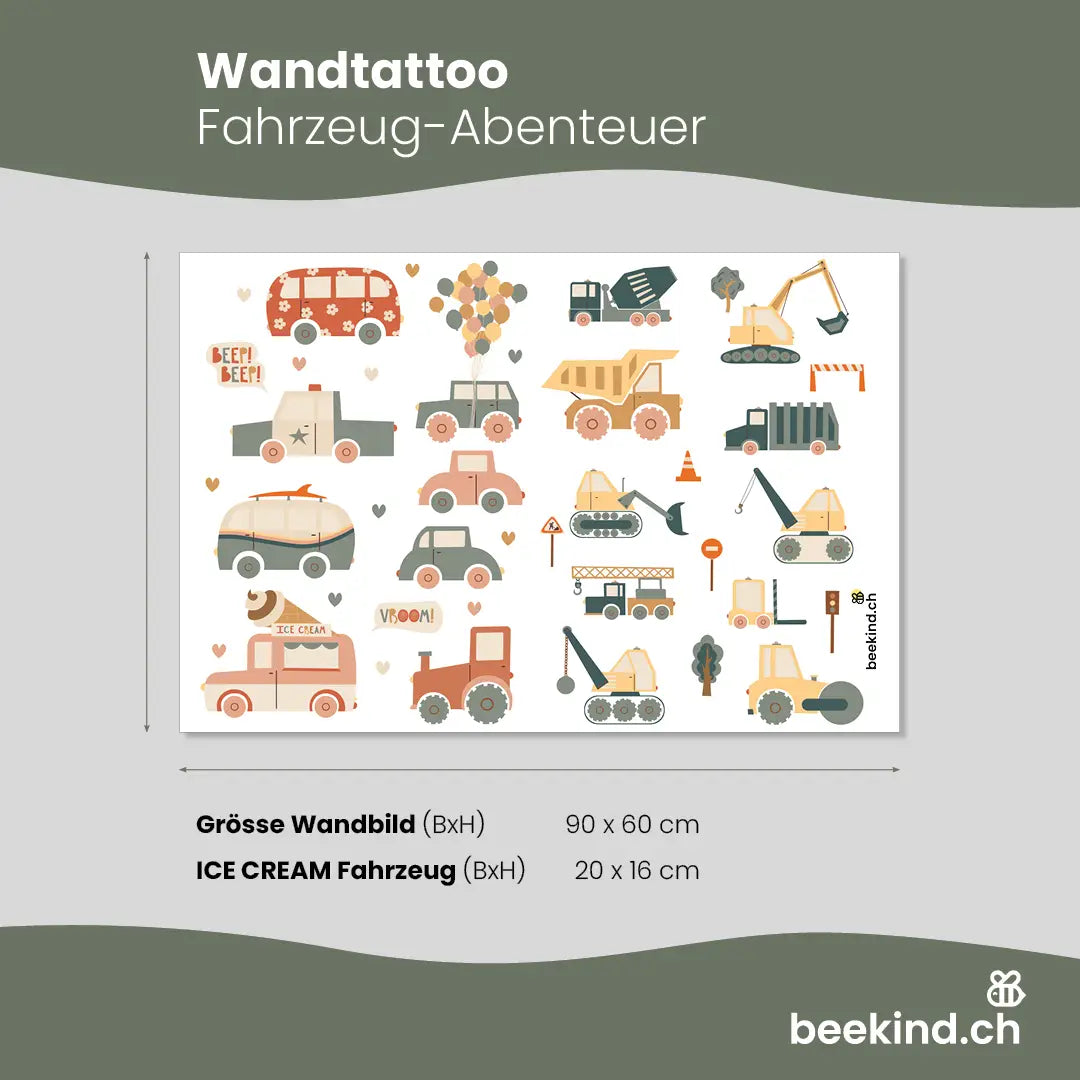Wandtattoo Fahrzeug-Abenteuer